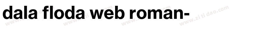 dala floda web roman字体转换